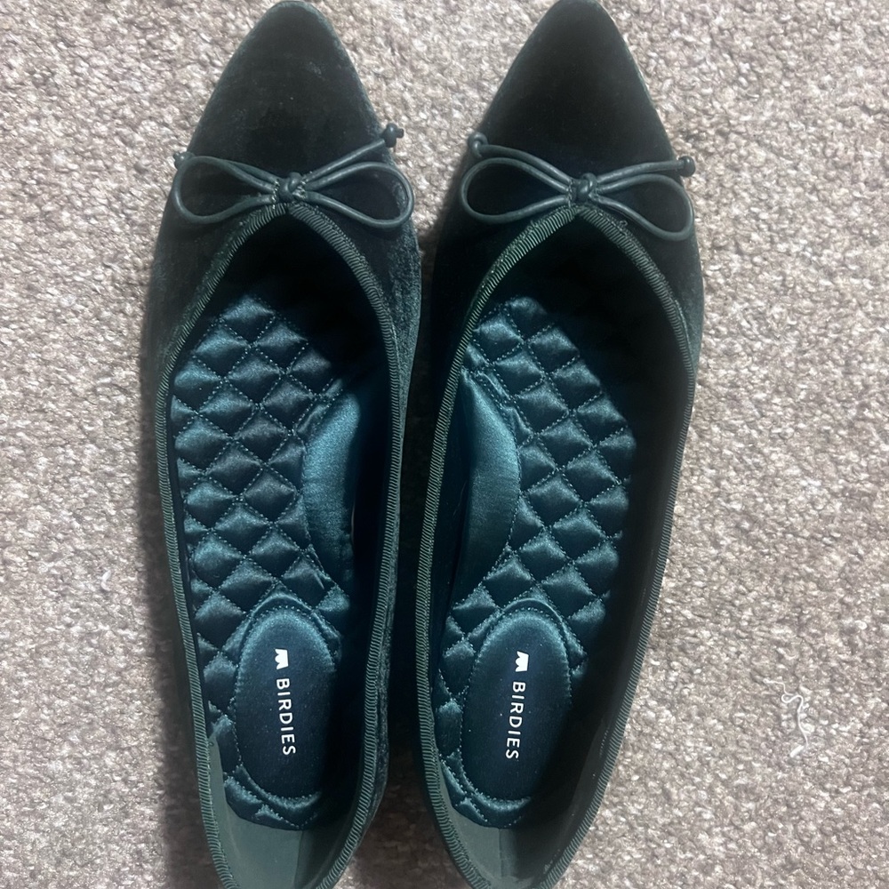 Birdies Women's Dark Velvet Loafers new